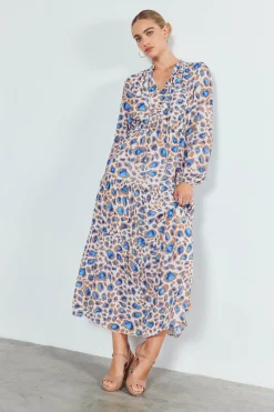 Sapphire Cenote Print Maxi Dress