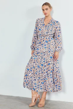 Sapphire Cenote Print Maxi Dress