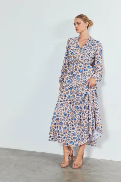 Sapphire Cenote Print Maxi Dress