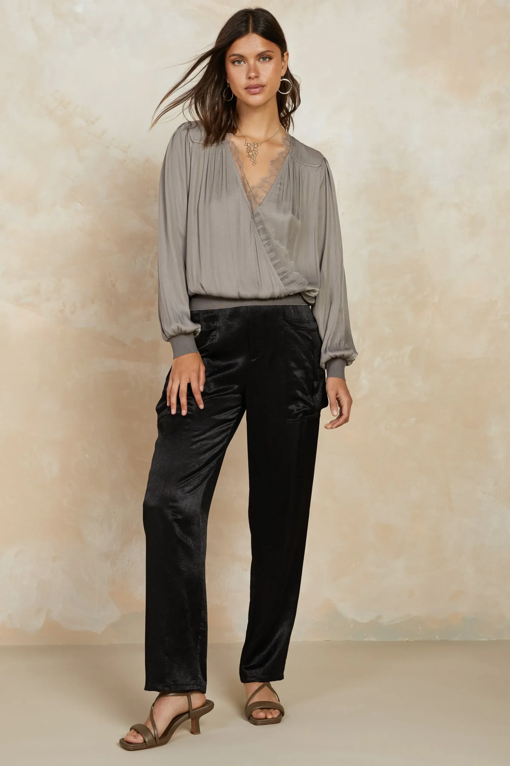 Satin Straight Leg Pants