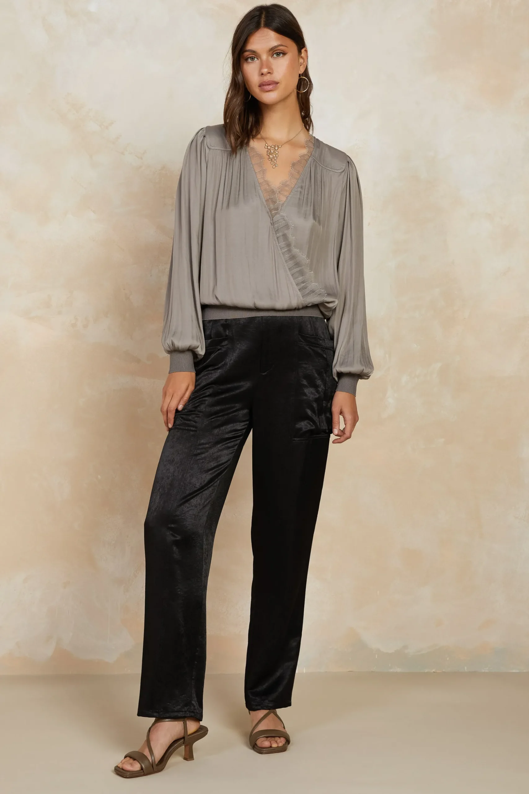 Satin Straight Leg Pants