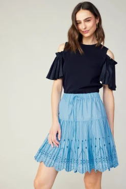Scallop Eyelet Skirt