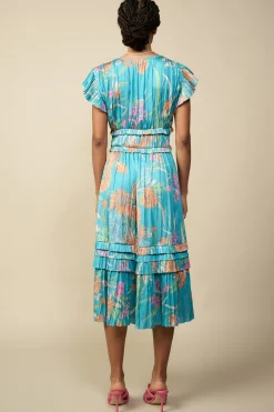 Sereia Botanical Motif Midi Dress