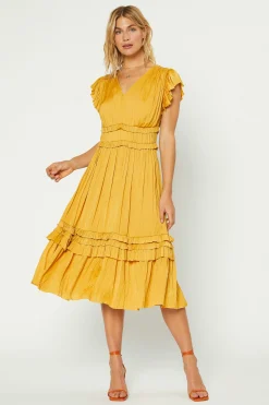 Sereia Pleated Midi Dress