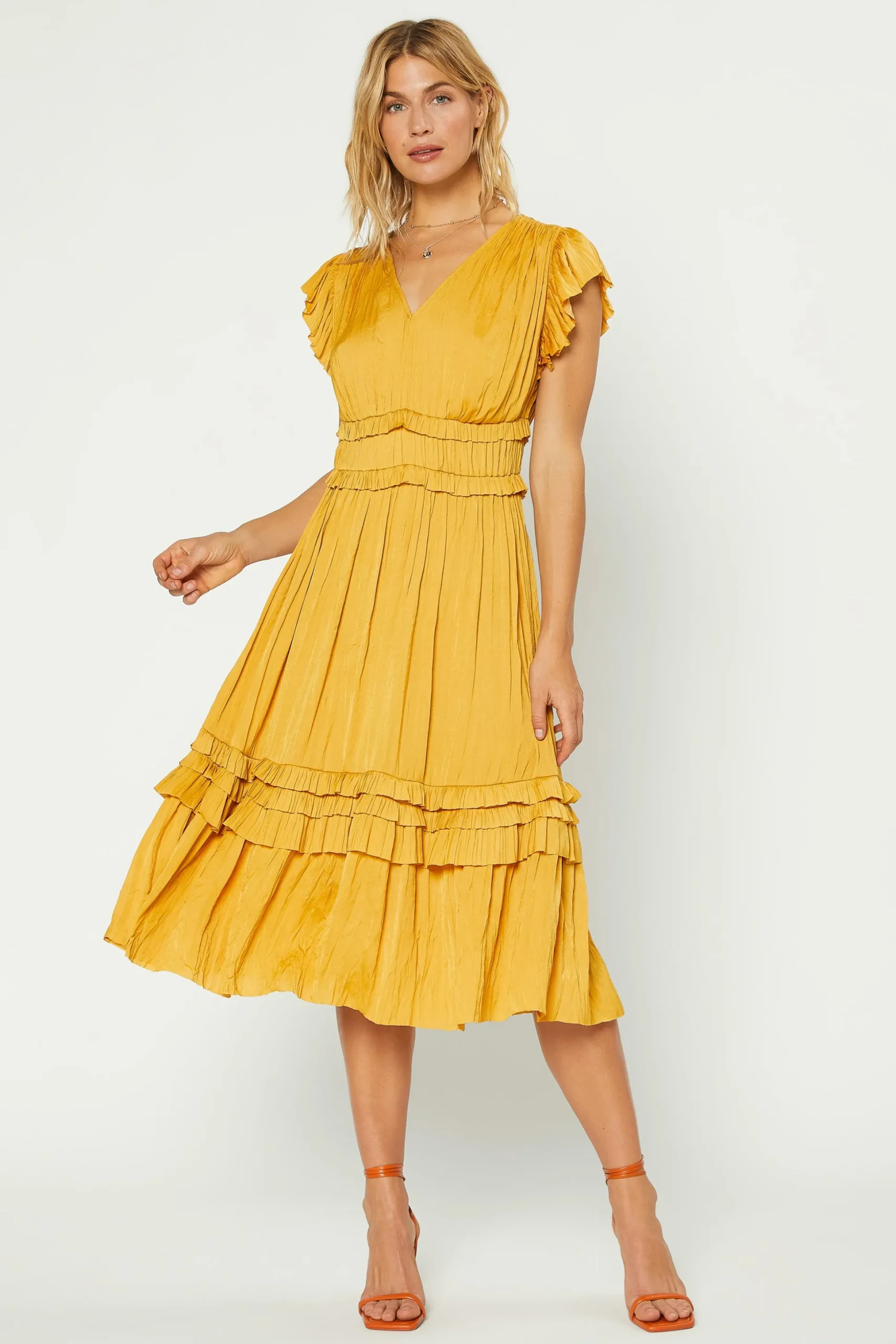 Sereia Pleated Midi Dress
