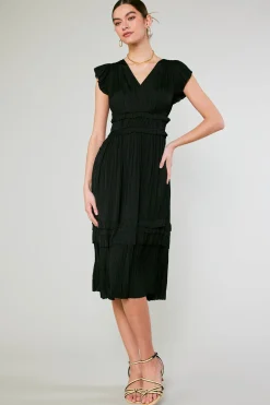 Sereia Pleated Midi Dress