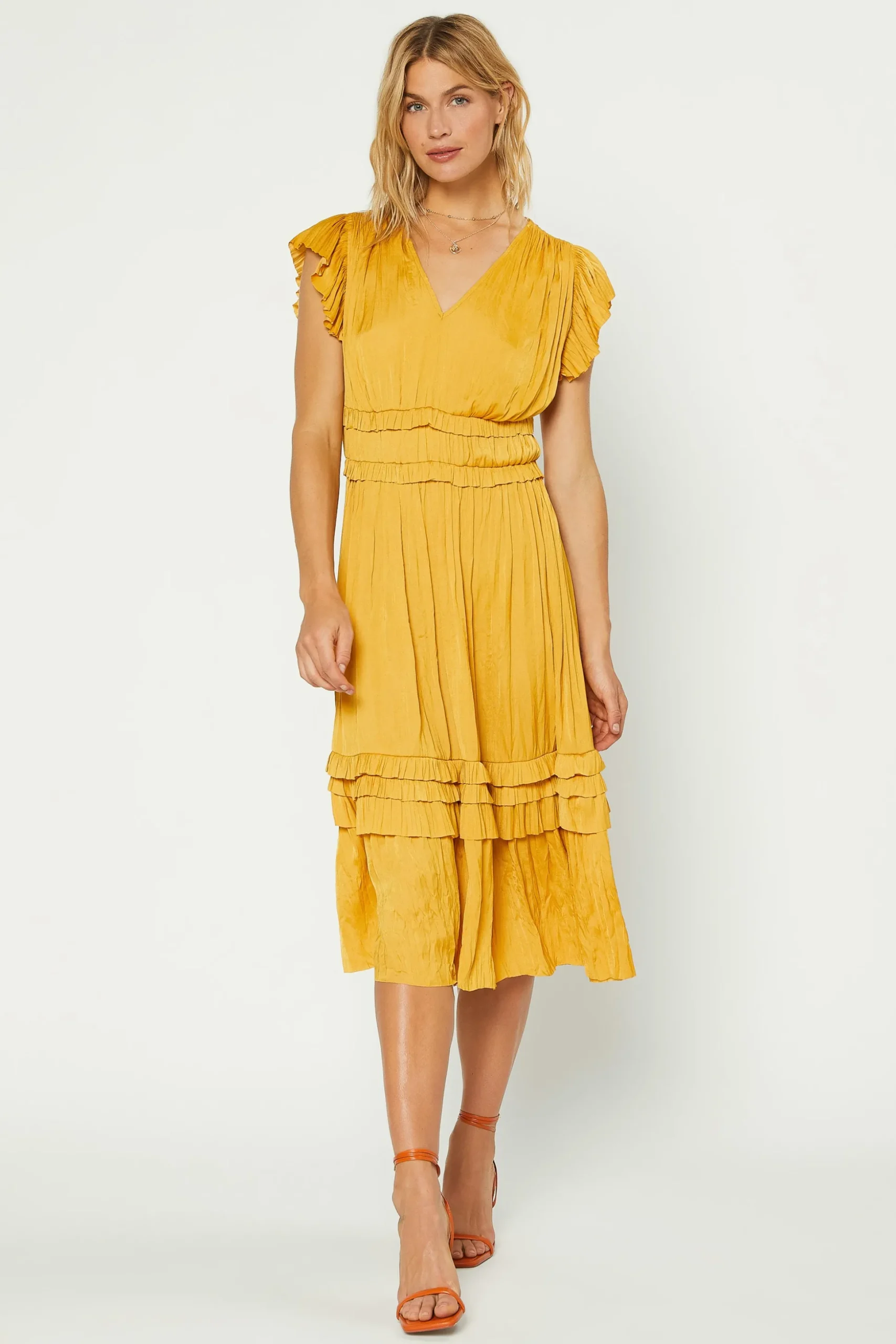 Sereia Pleated Midi Dress
