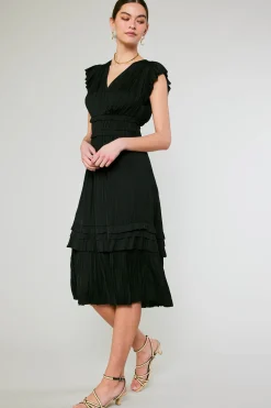 Sereia Pleated Midi Dress