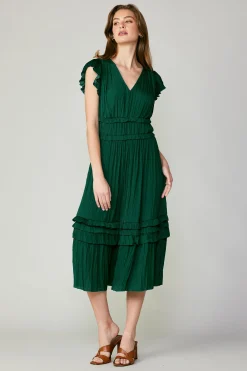 Sereia Pleated Midi Dress