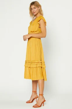 Sereia Pleated Midi Dress