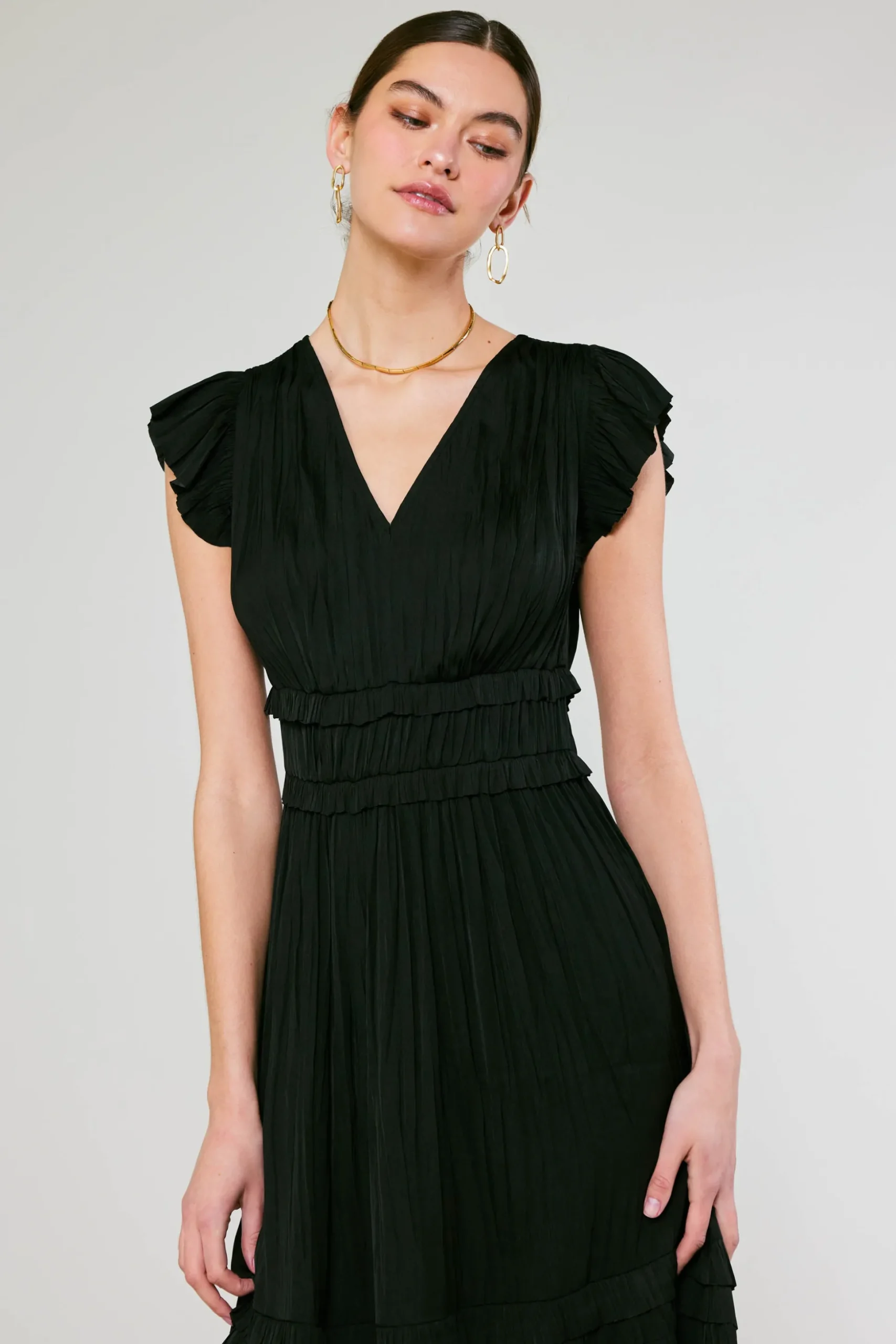 Sereia Pleated Midi Dress