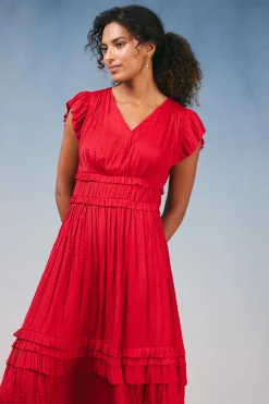 Sereia Pleated Midi Dress