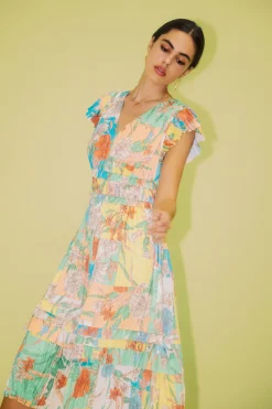 Sereia Pleated Midi Dress