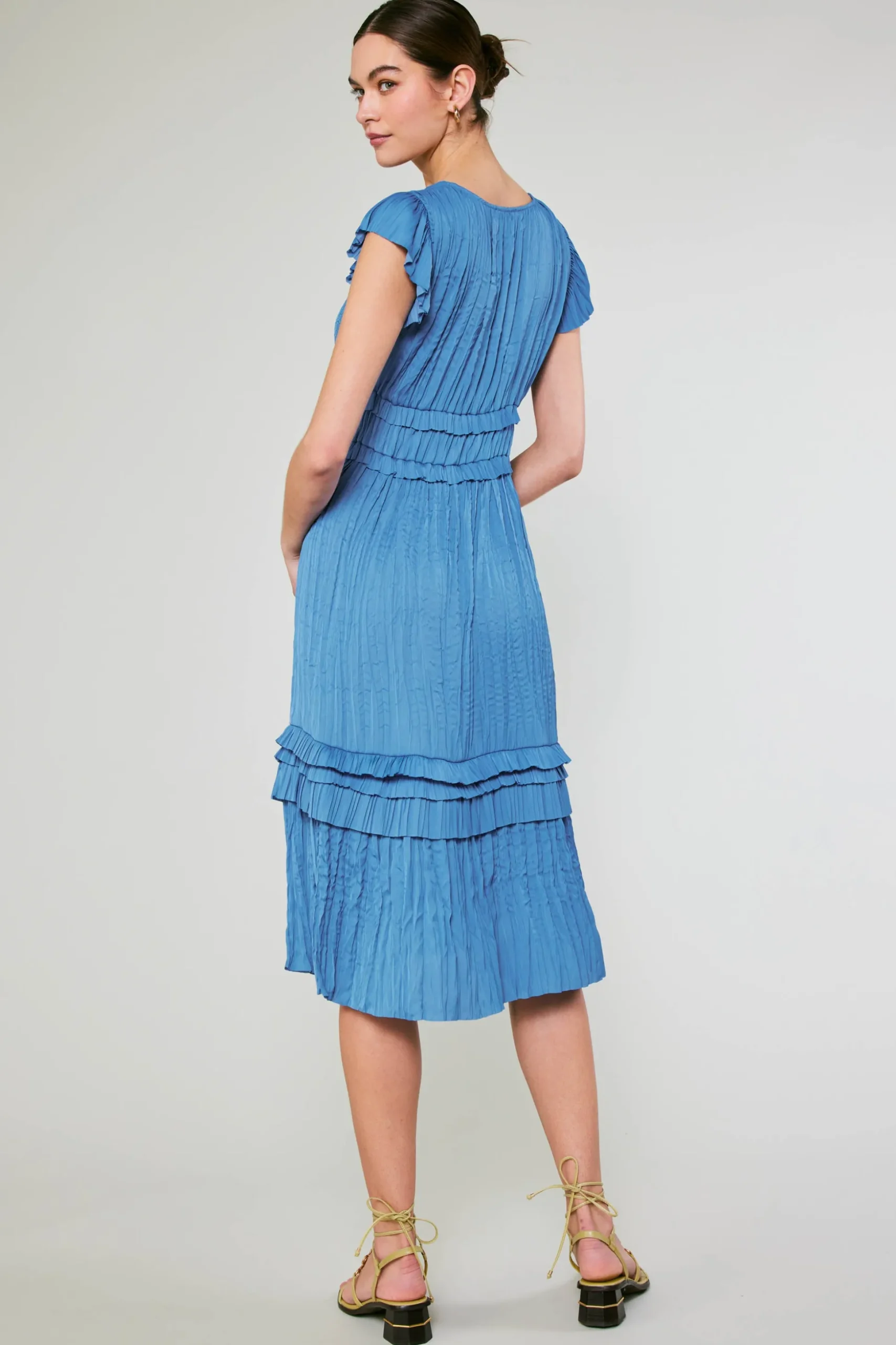 Sereia Pleated Midi Dress