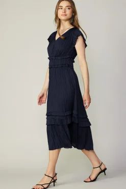 Sereia Pleated Midi Dress