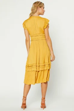 Sereia Pleated Midi Dress