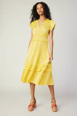 Sereia Pleated Midi Dress