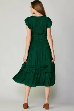 Sereia Pleated Midi Dress