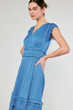 Sereia Pleated Midi Dress