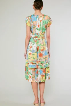 Sereia Pleated Midi Dress