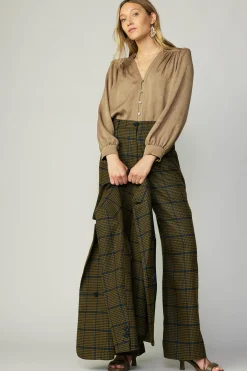 Shirred Jacquard Blouse