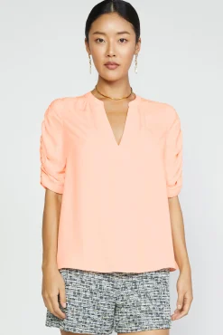Shirred Sleeve Blouse