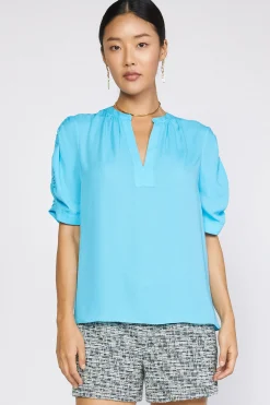 Shirred Sleeve Blouse