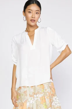 Shirred Sleeve Blouse