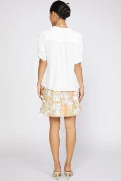 Shirred Sleeve Blouse