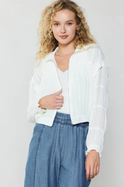 Shirred Sleeve Jacket