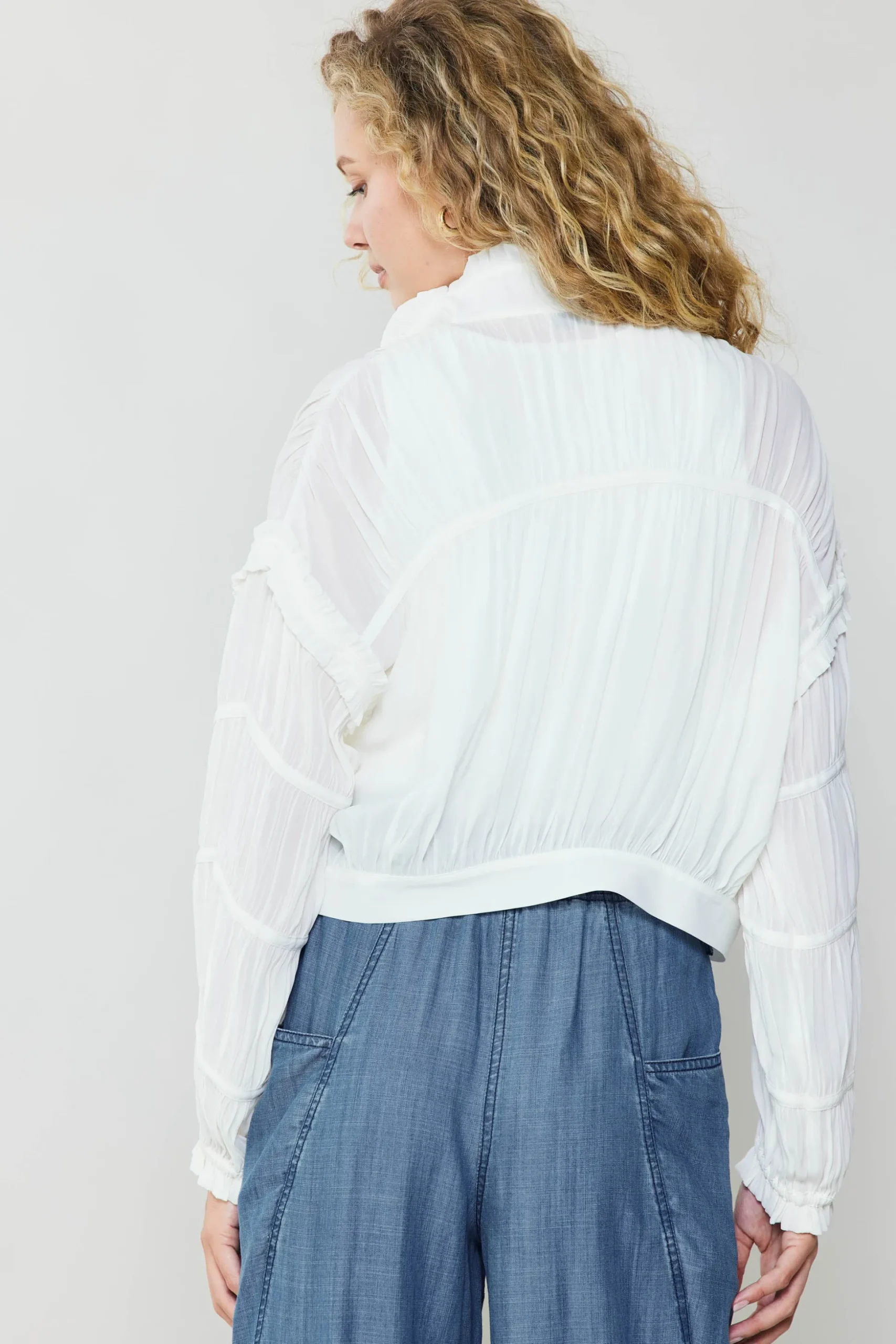 Shirred Sleeve Jacket