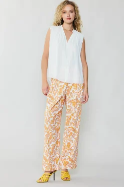 Shirred Sleeveless Top