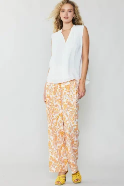 Shirred Sleeveless Top