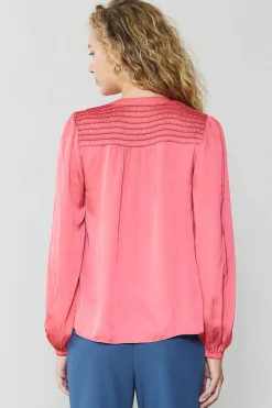Shirred Yoke Blouse