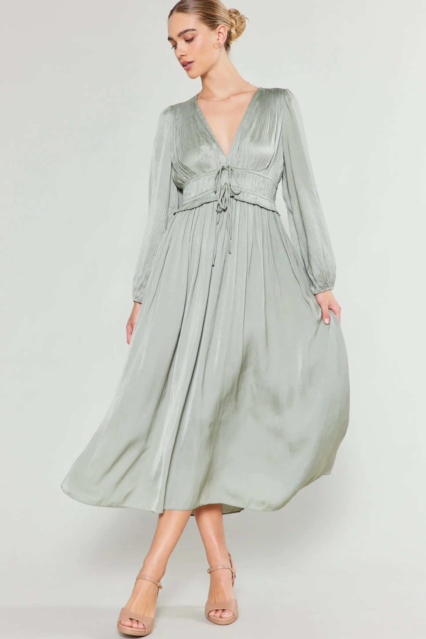 Sidonie Pleated Maxi Dress