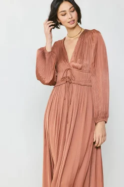 Sidonie Pleated Maxi Dress