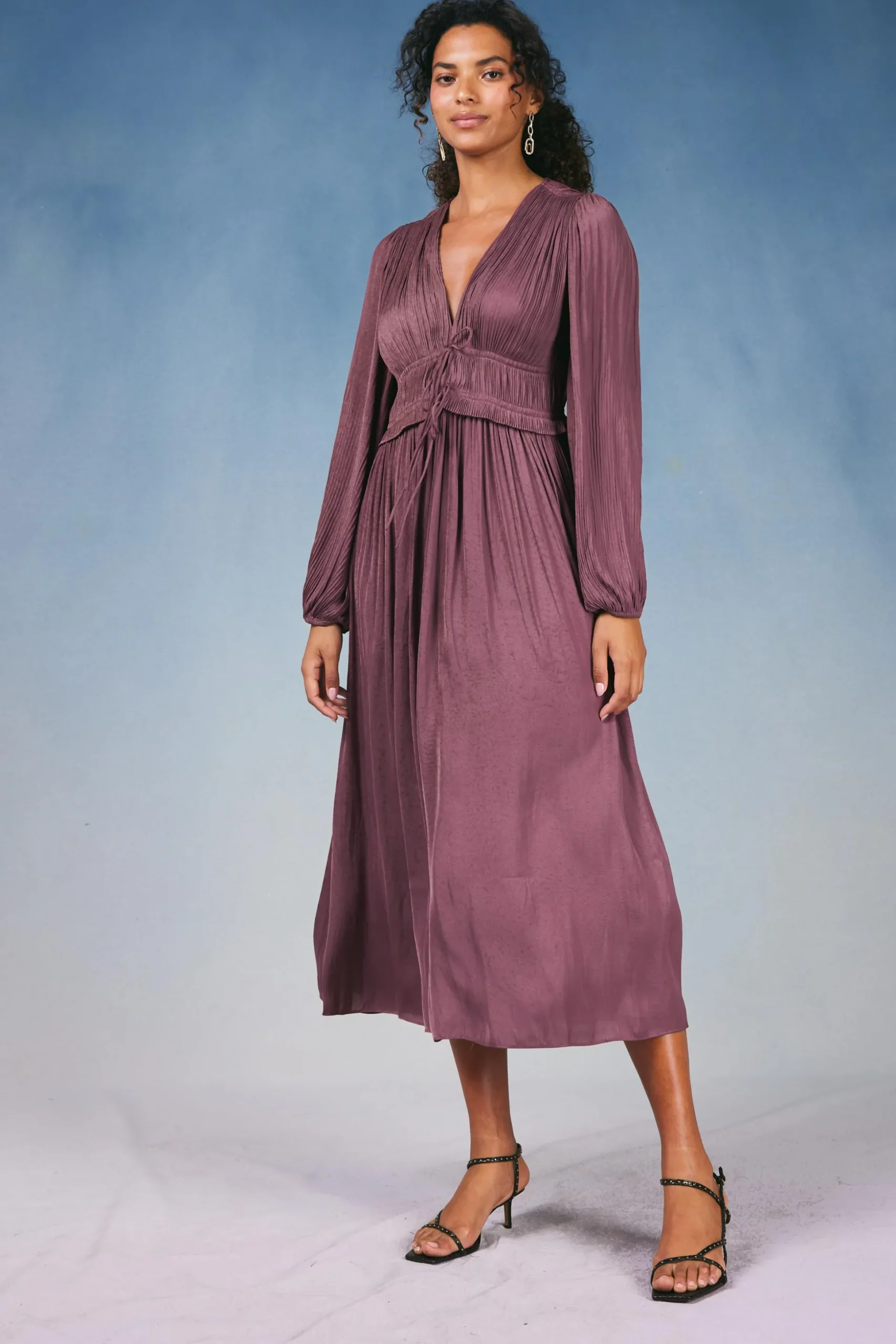 Sidonie Pleated Maxi Dress