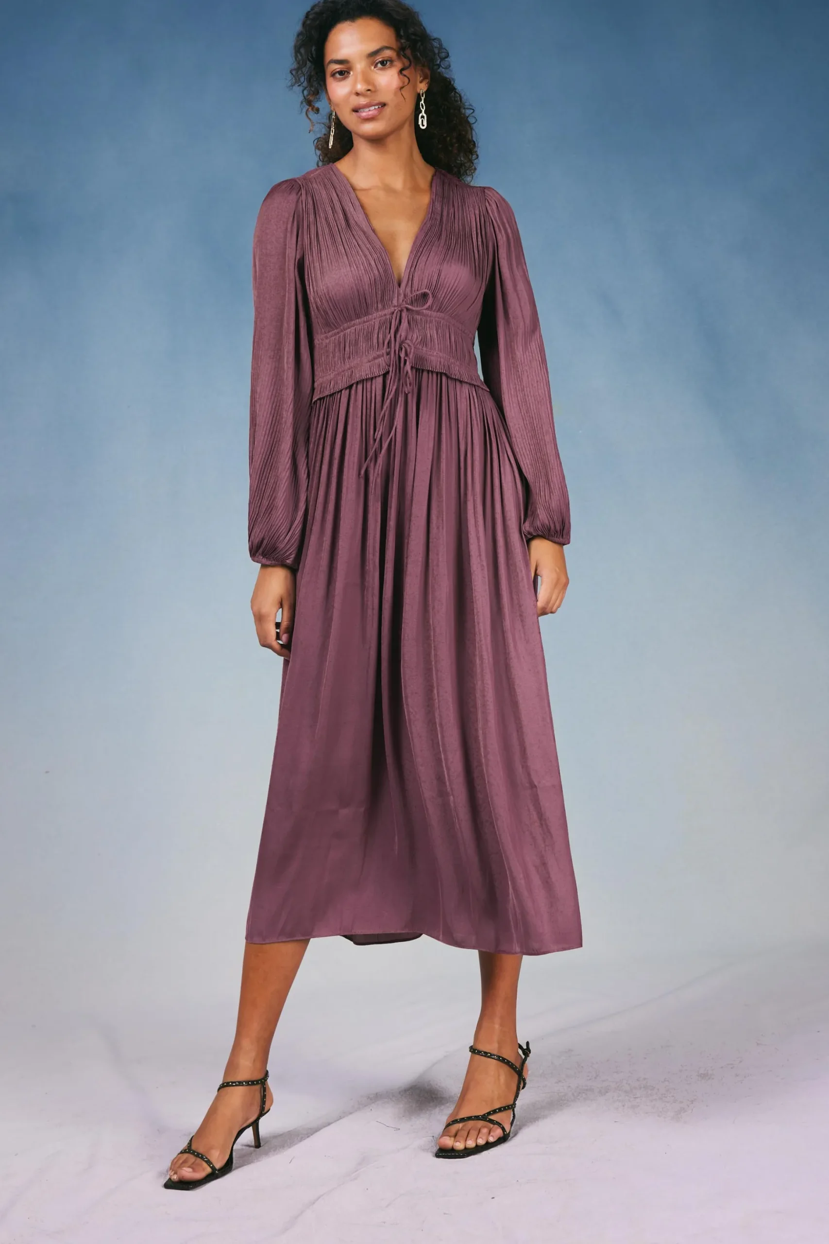 Sidonie Pleated Maxi Dress