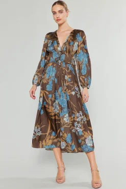 Sidonie Pleated Midi Dress