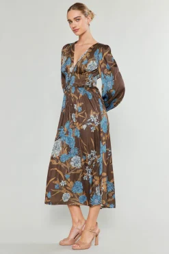 Sidonie Pleated Midi Dress