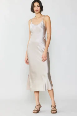 Silk Bias Midi Dress
