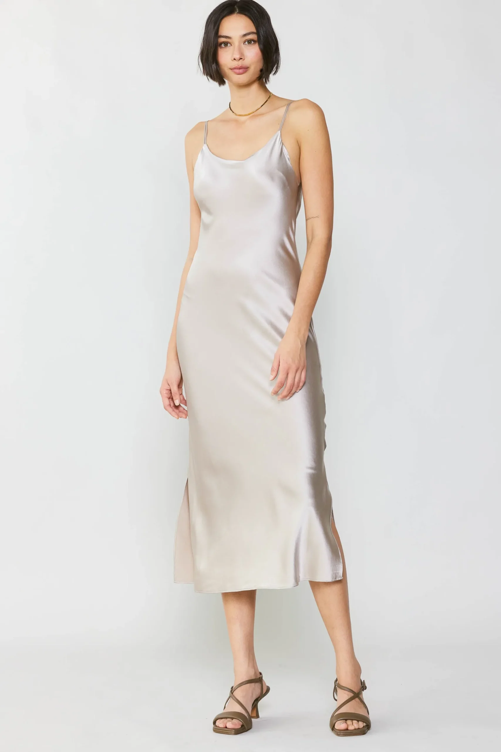 Silk Bias Midi Dress