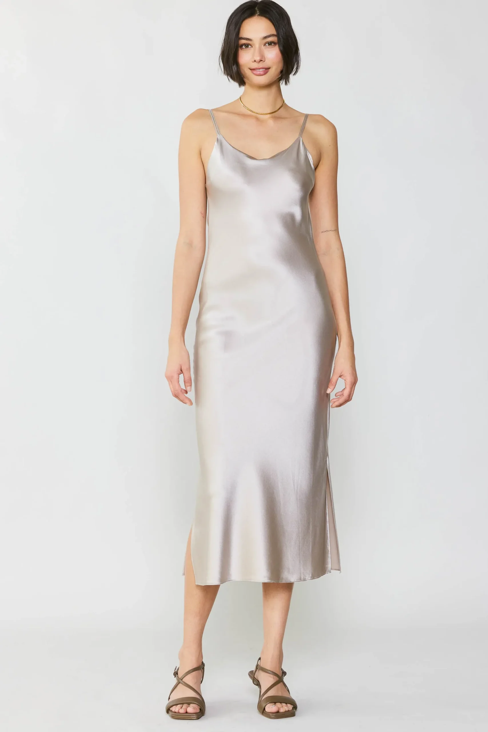 Silk Bias Midi Dress