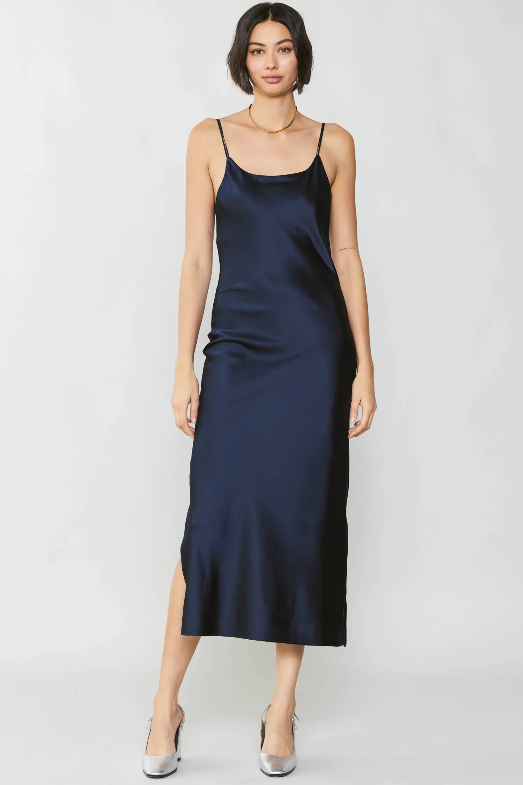 Silk Bias Midi Dress