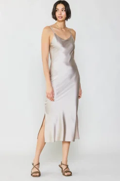 Silk Bias Midi Dress