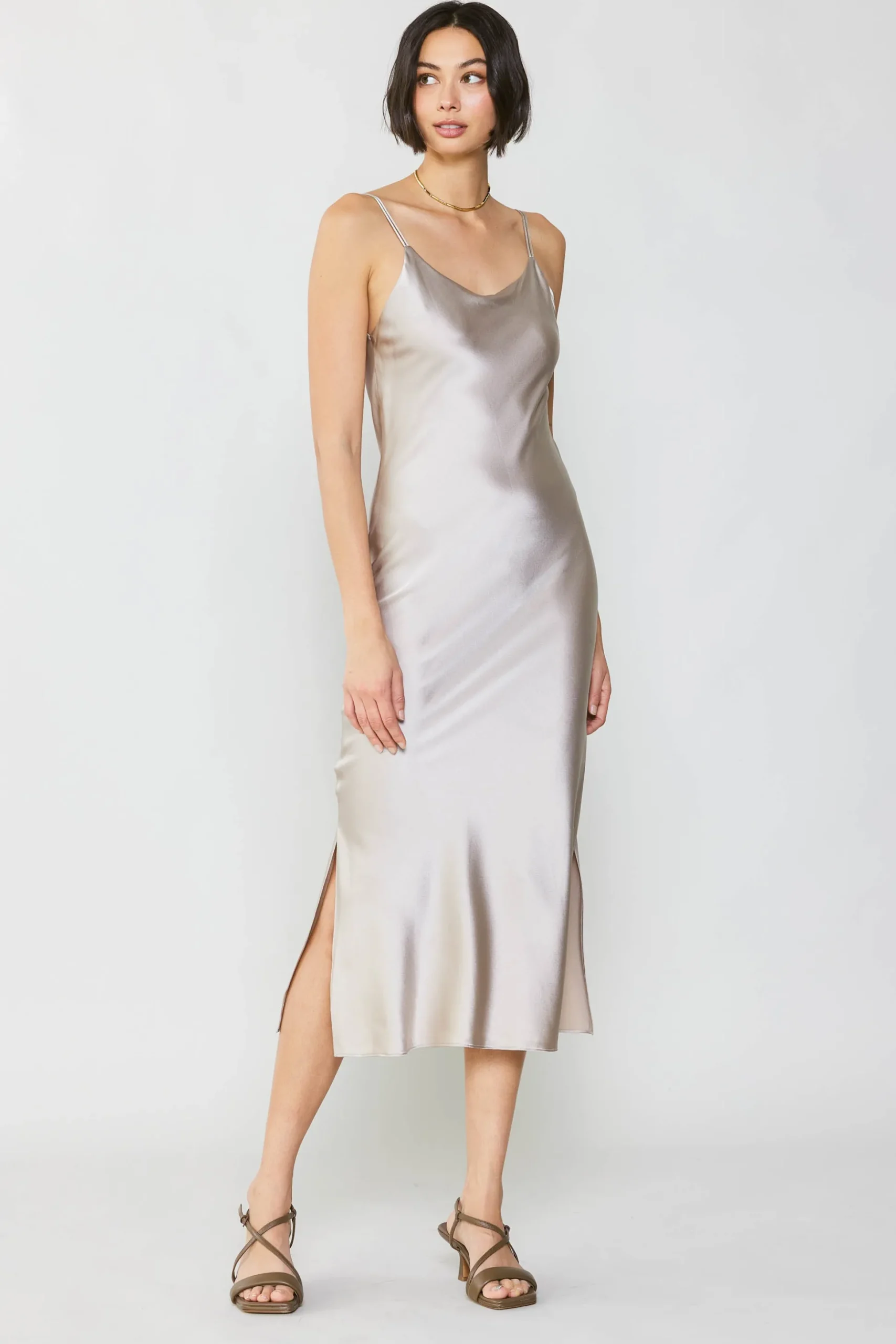 Silk Bias Midi Dress