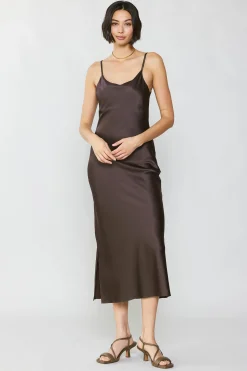 Silk Bias Midi Dress