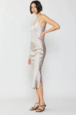 Silk Bias Midi Dress