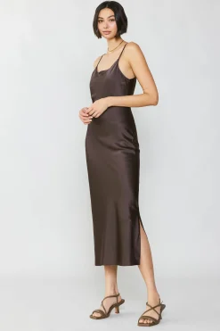 Silk Bias Midi Dress