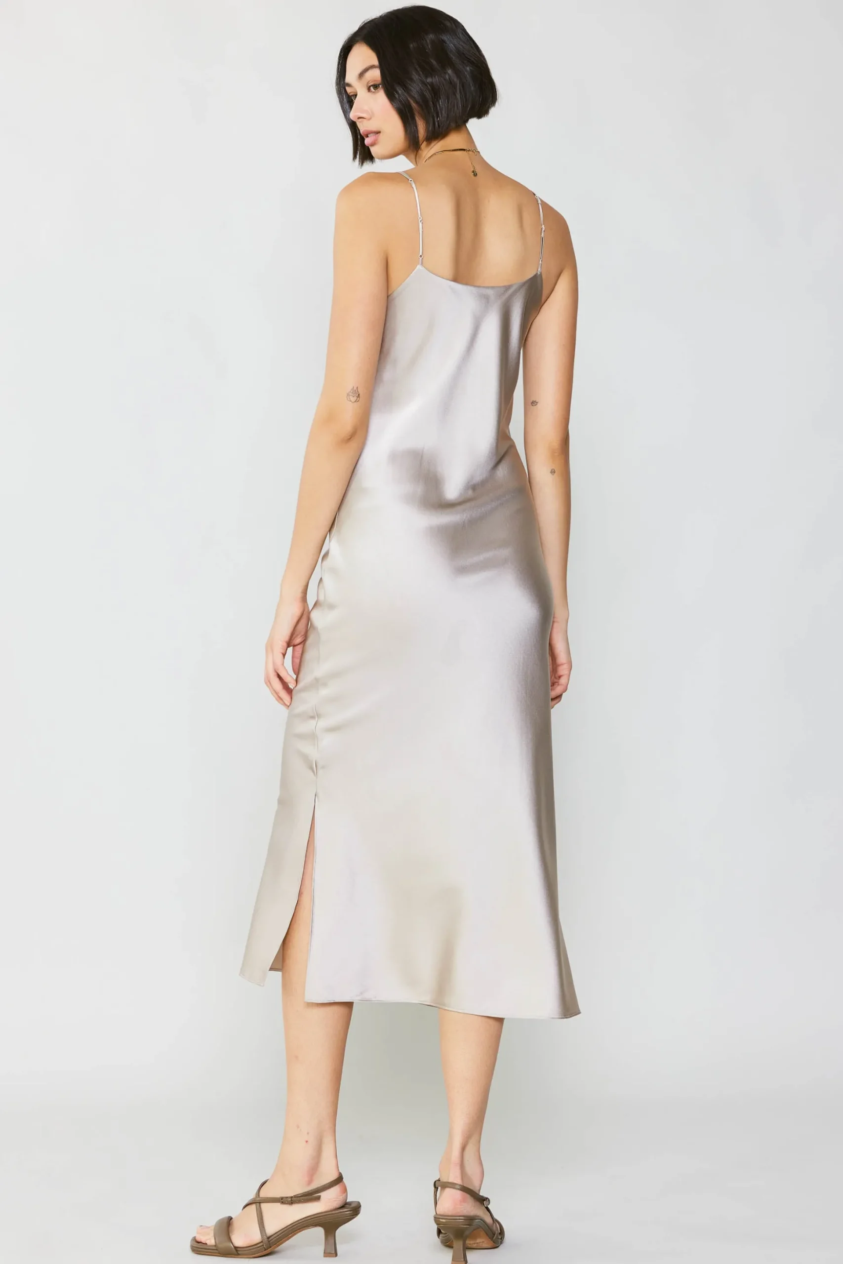 Silk Bias Midi Dress